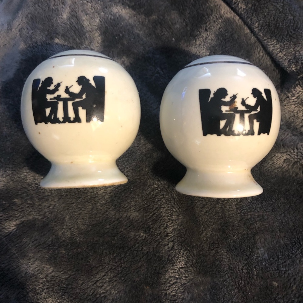 Antique salt and pepper shakers